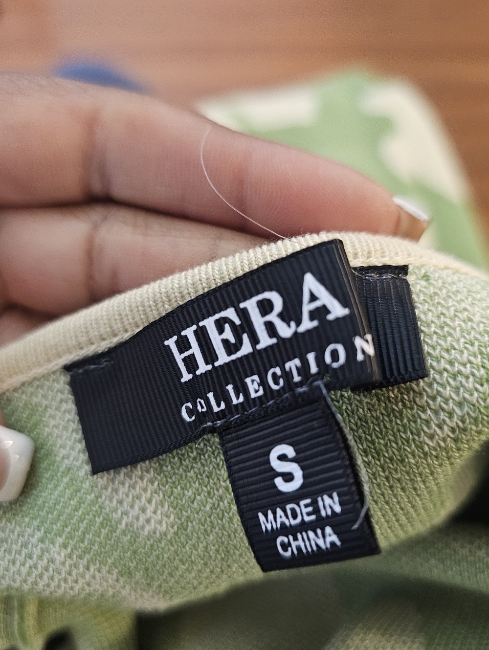 NWOT Hera Collection Green & Cream Cutout Back Long Sleeve Bodycon Dress Size S - Picture 3 of 10
